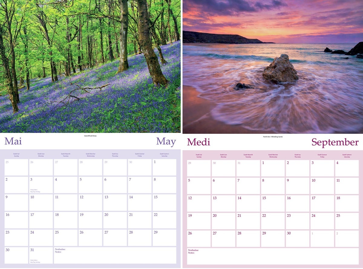 2027 - Combo Purchase of 1 Snowdonia Calendar and 1 Wales Calendar