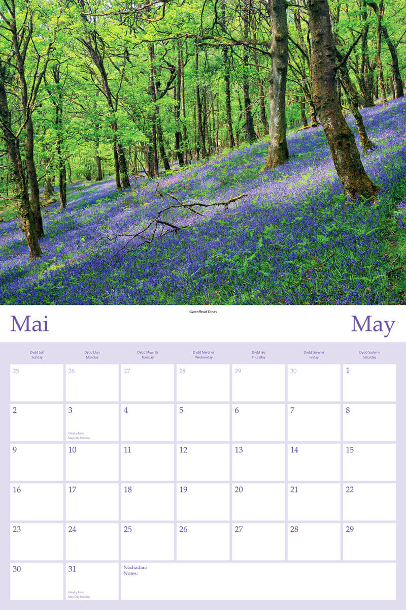 2027 Wales Calendar Purchase